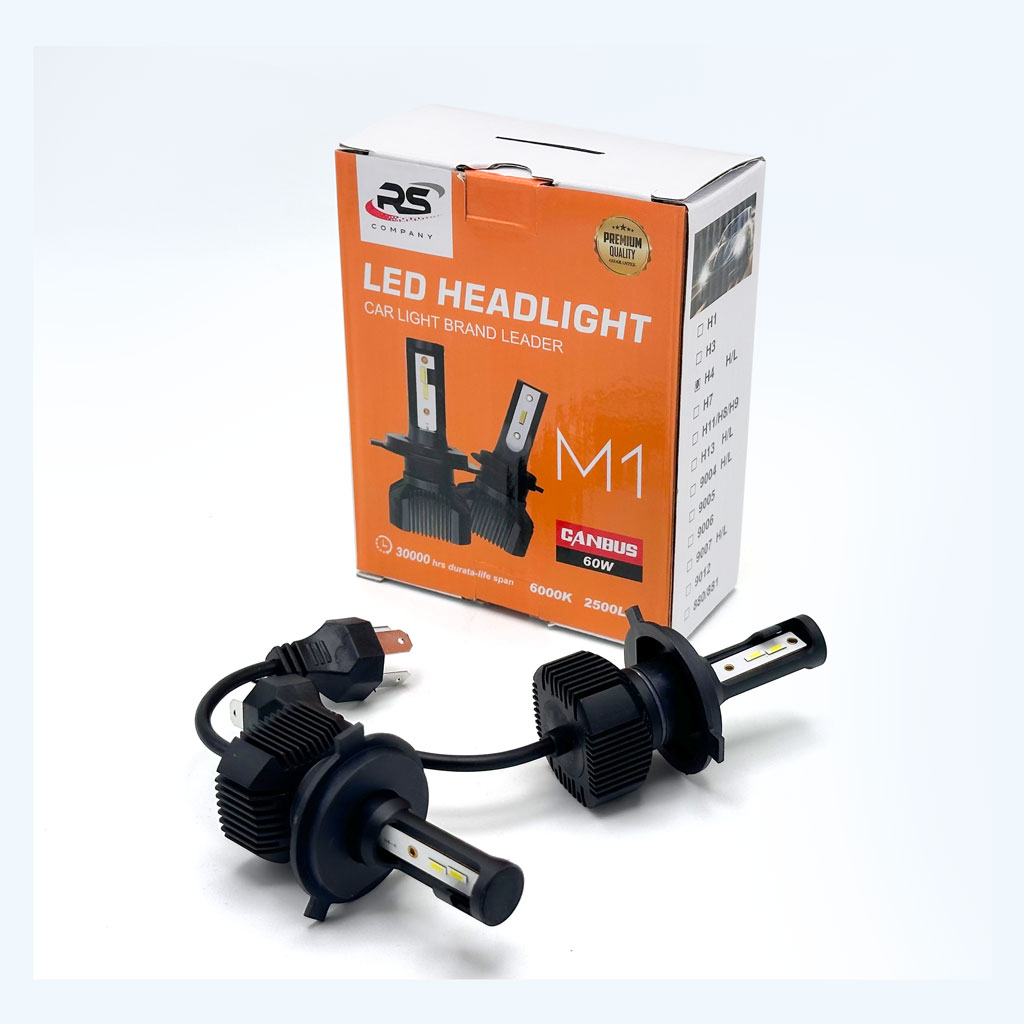 Kit Lampe de phare Canabus M1 H4 LED 6000K 60W - مصابيح إضاءة أمامية للسيارات 4