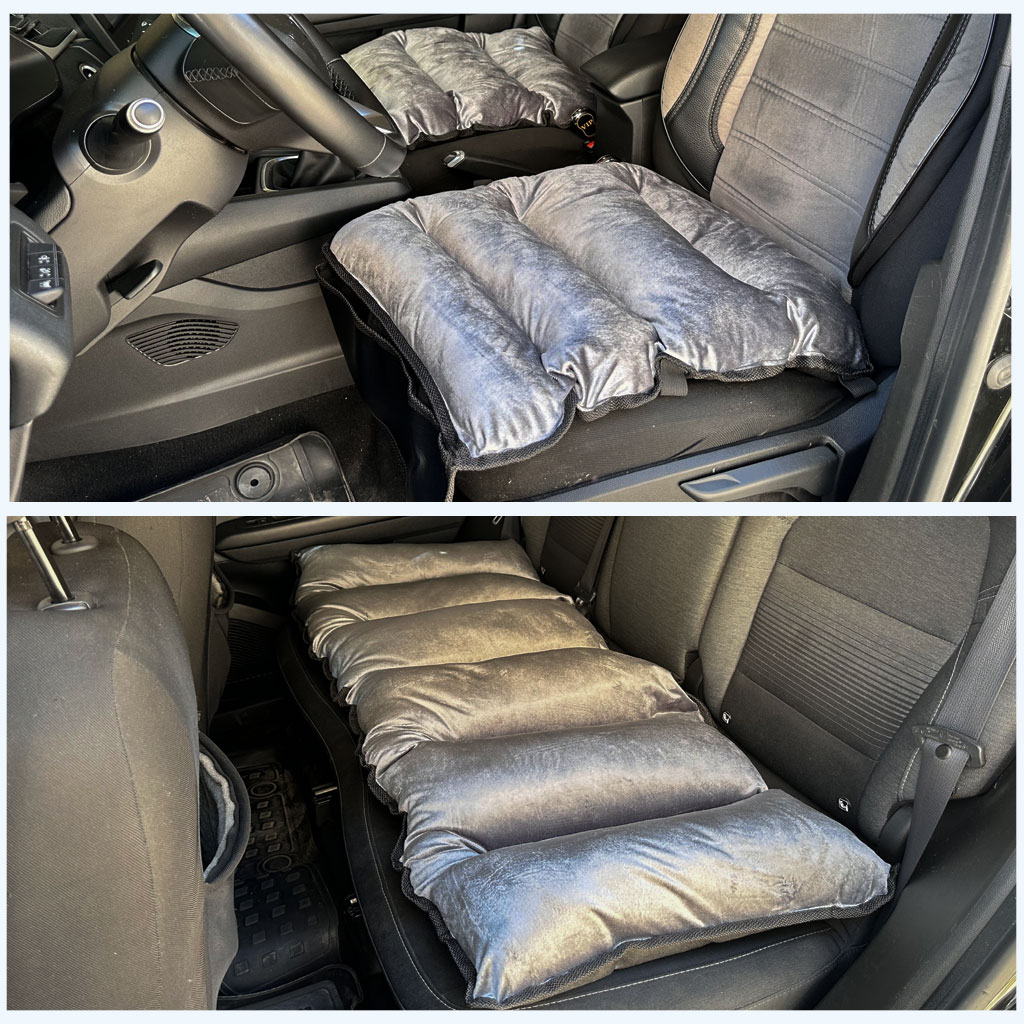 Pack Housse de Protection Siège Auto en Velours Rembourrée Confortable et Moelleux 3PCS – طقم أفرشة مقاعد السيارة جد مريحة - 2
