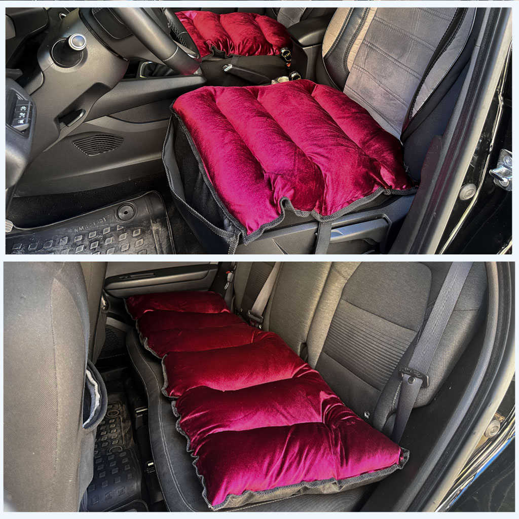 Pack Housse de Protection Siège Auto en Velours Rembourrée Confortable et Moelleux 3PCS – طقم أفرشة مقاعد السيارة جد مريحة 2