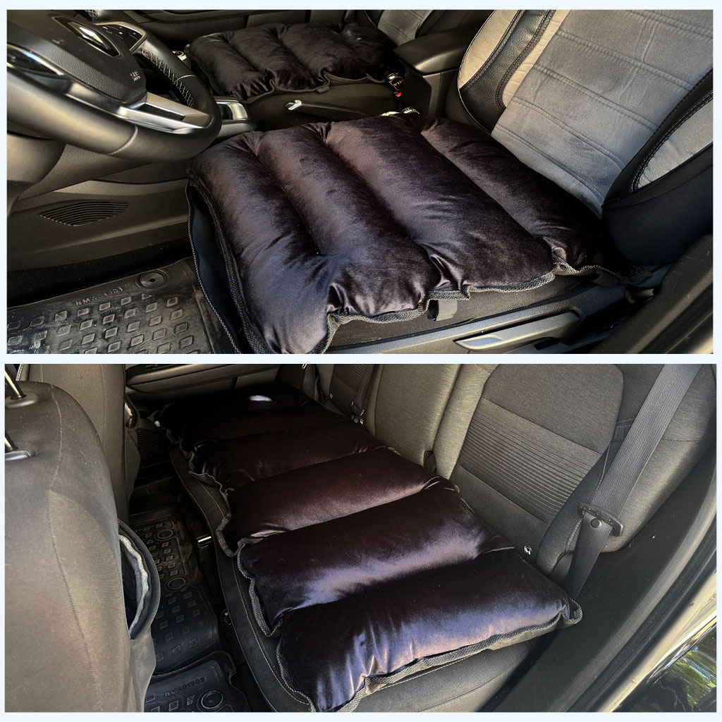 Pack Housse de Protection Siège Auto en Velours Rembourrée Confortable et Moelleux 3PCS – طقم أفرشة مقاعد السيارة جد مريحة 5
