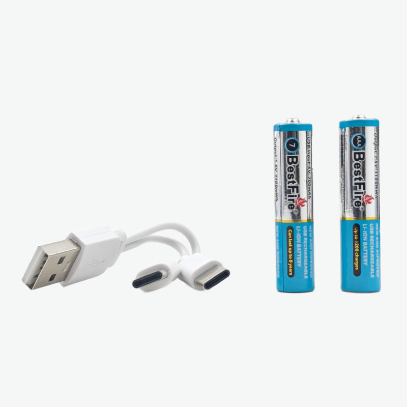 Pile rechargeable USB type C AAA 700mWh en lithium BestFire -  بطارية ليثيوم قابلة لإعادة الشحن
