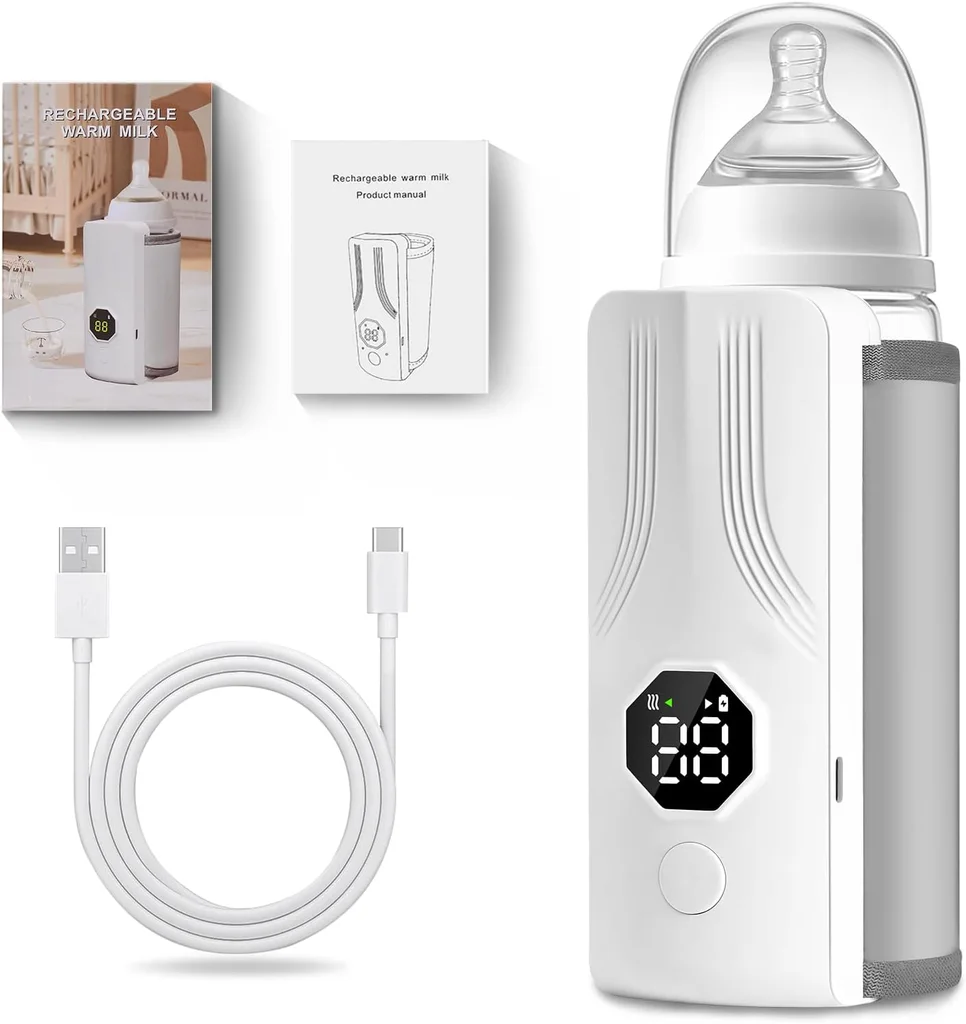 Chauffe-biberon portable rechargeable avec écran LCD et Température réglable - سخان قارورة الحليب 18