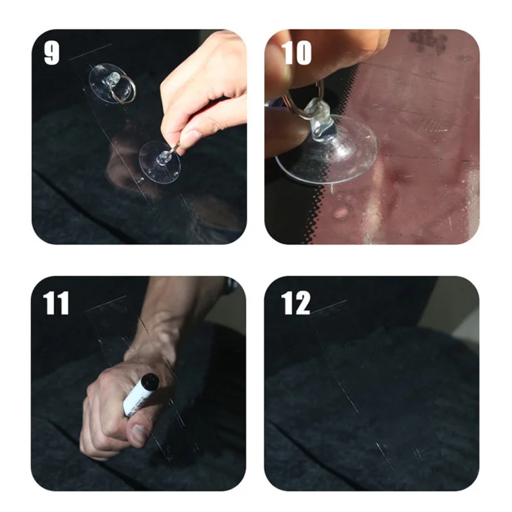 Kit de réparation de pare-brise fissuré - طقم إصلاح الزجاج الأمامي المتشقق - 15