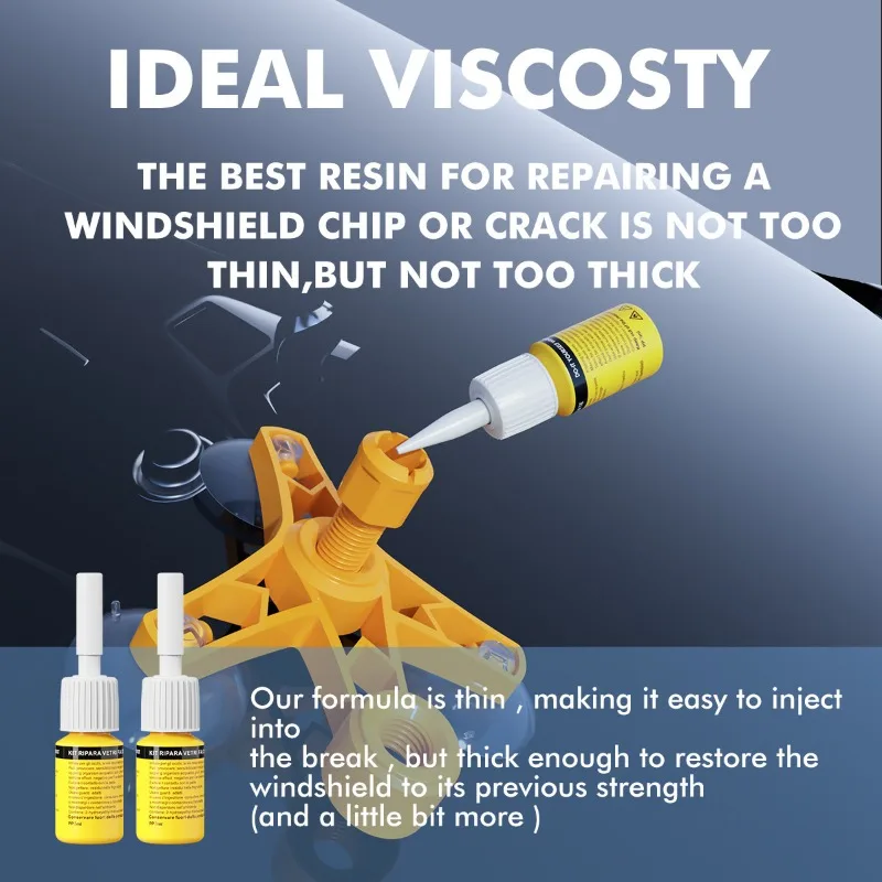 Kit de réparation de pare-brise fissuré - طقم إصلاح الزجاج الأمامي المتشقق - 2