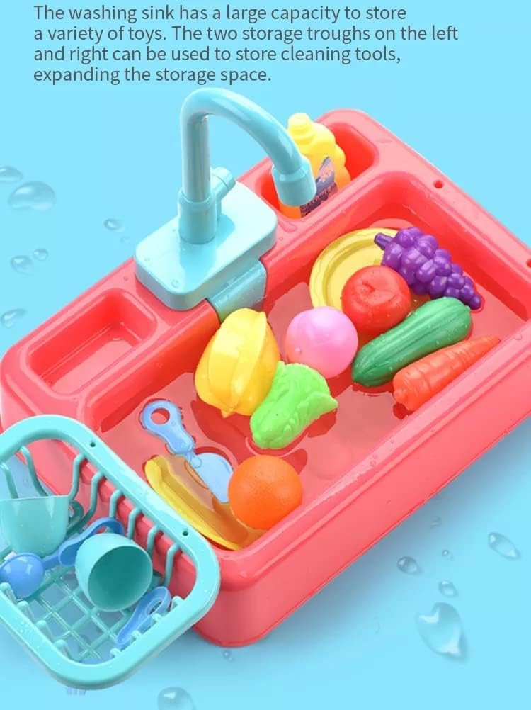 Evier de cuisine avec eau courant Jouet éducatifs pour enfants - لعبة مغسلة مطبخ للأطفال 7