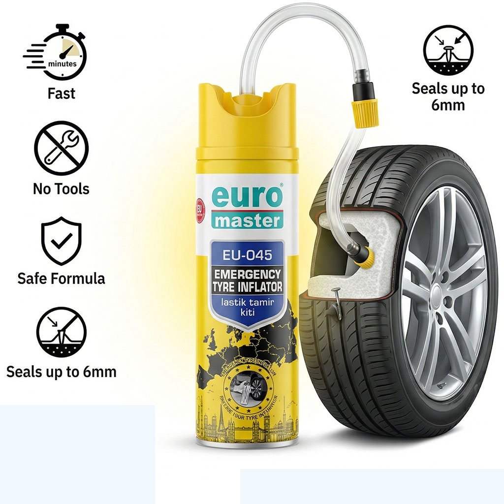 Euro Master EU-045 Emergency Tyre Inflator - بخاخ إصلاح ونفخ إطارات السيارة 1
