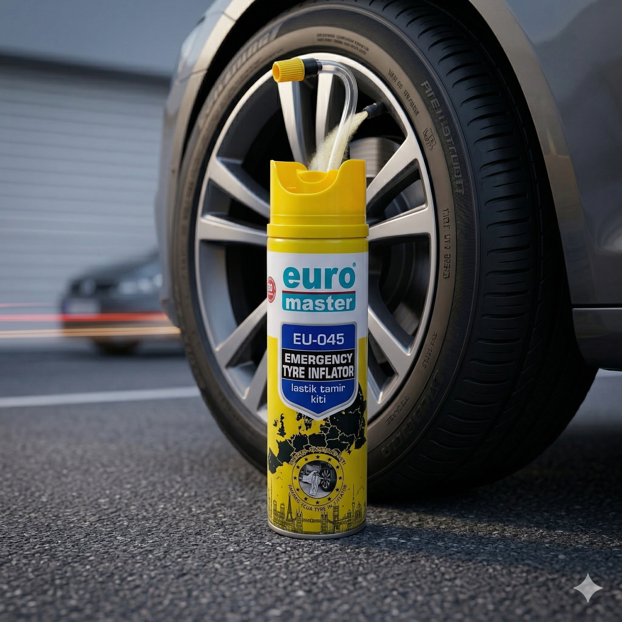 Euro Master EU-045 Emergency Tyre Inflator - بخاخ إصلاح ونفخ إطارات السيارة 4