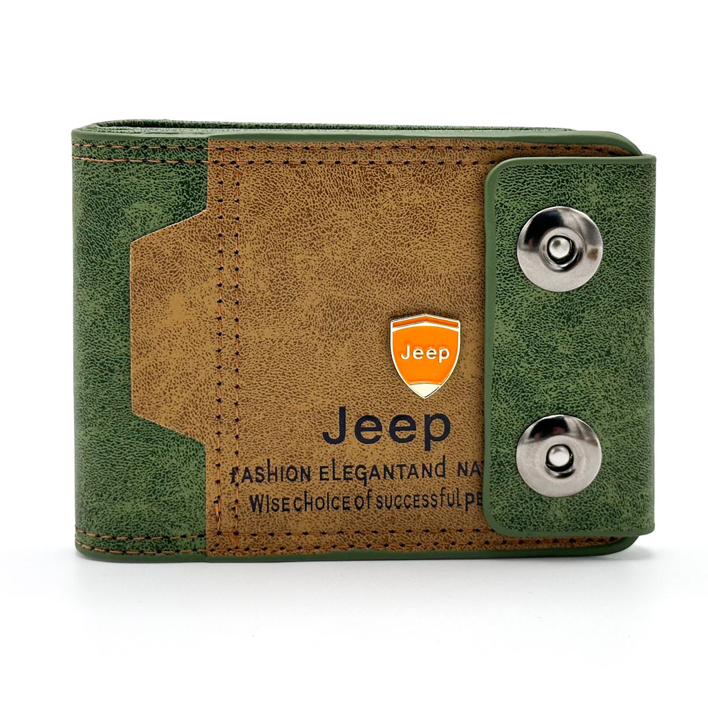 Portefeille Jeep pour Homme Multi-Poches en Simili Cuire - محفظة نقود وبطاقات 7
