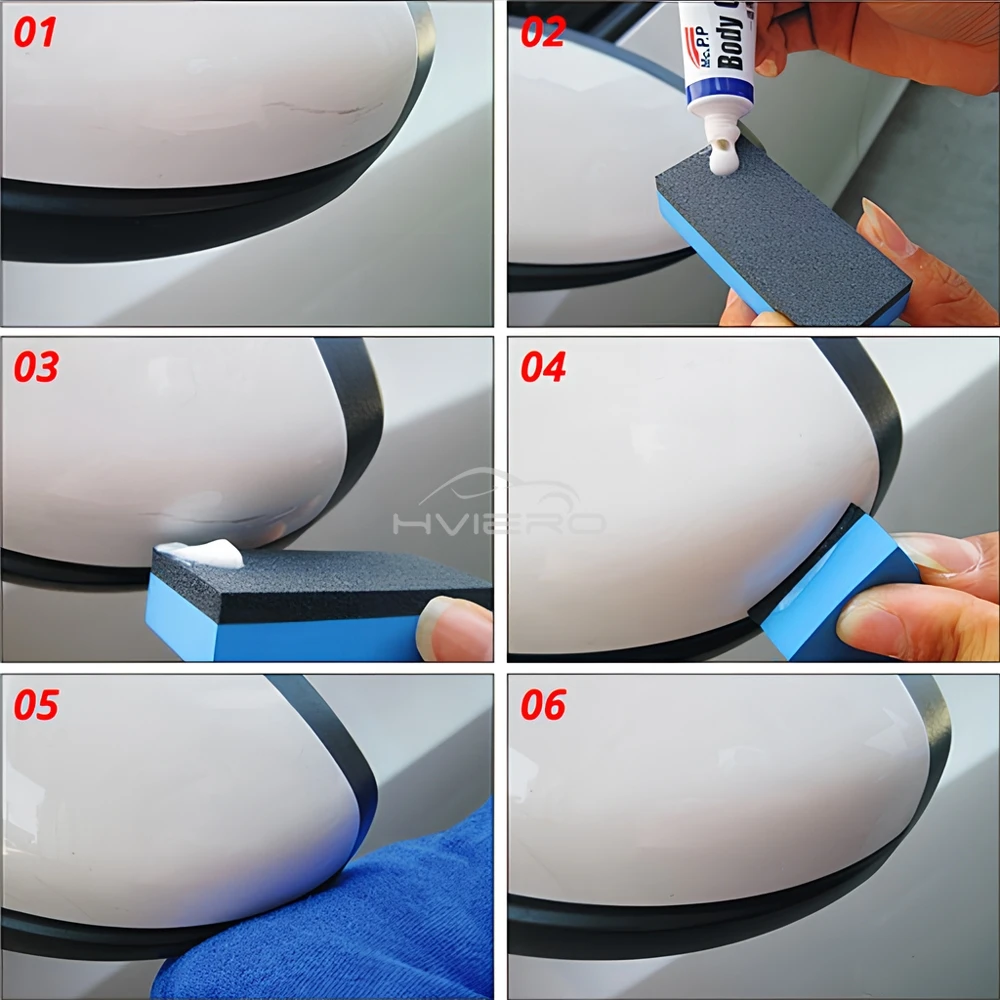 Kit de réparation des rayures pour voitures 3in1 cire de polissage + pâte à polir pour la carrosserie + nettoyant pour peinture - طقم إصلاح خدوش السيارات - 3