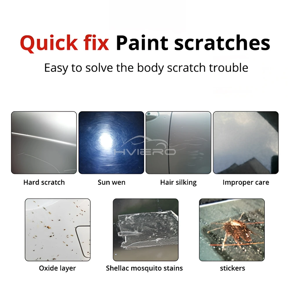 Kit de réparation des rayures pour voitures 3in1 cire de polissage + pâte à polir pour la carrosserie + nettoyant pour peinture - طقم إصلاح خدوش السيارات - 9