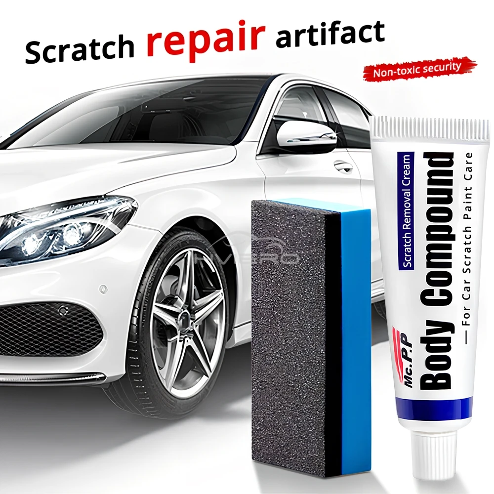 Kit de réparation des rayures pour voitures 3in1 cire de polissage + pâte à polir pour la carrosserie + nettoyant pour peinture - طقم إصلاح خدوش السيارات 6