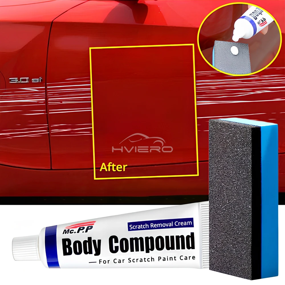 Kit de réparation des rayures pour voitures 3in1 cire de polissage + pâte à polir pour la carrosserie + nettoyant pour peinture - طقم إصلاح خدوش السيارات 7