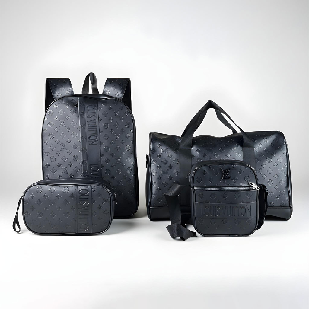 Ensemble de Cabas pour Homme LV Black - طقم حقائب "إل-في" الملكي 4 في 1 1