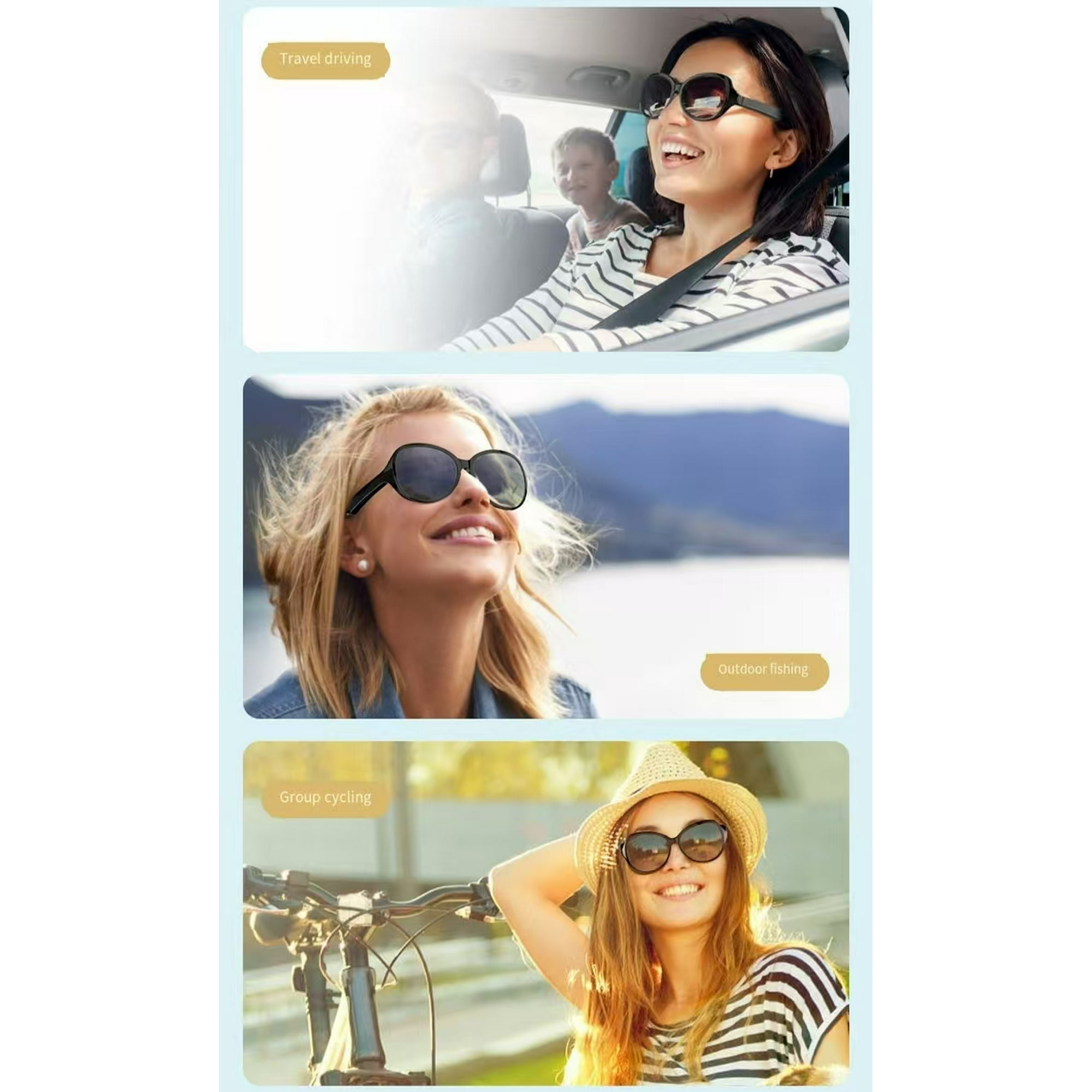 Lunettes de soleil intelligentes ecouteurs sans fil Bluetooth, appels mains libres - نظارات شمسية ذكيةو سماعات رأس لاسلكية بتقنية البلوتوث - 5