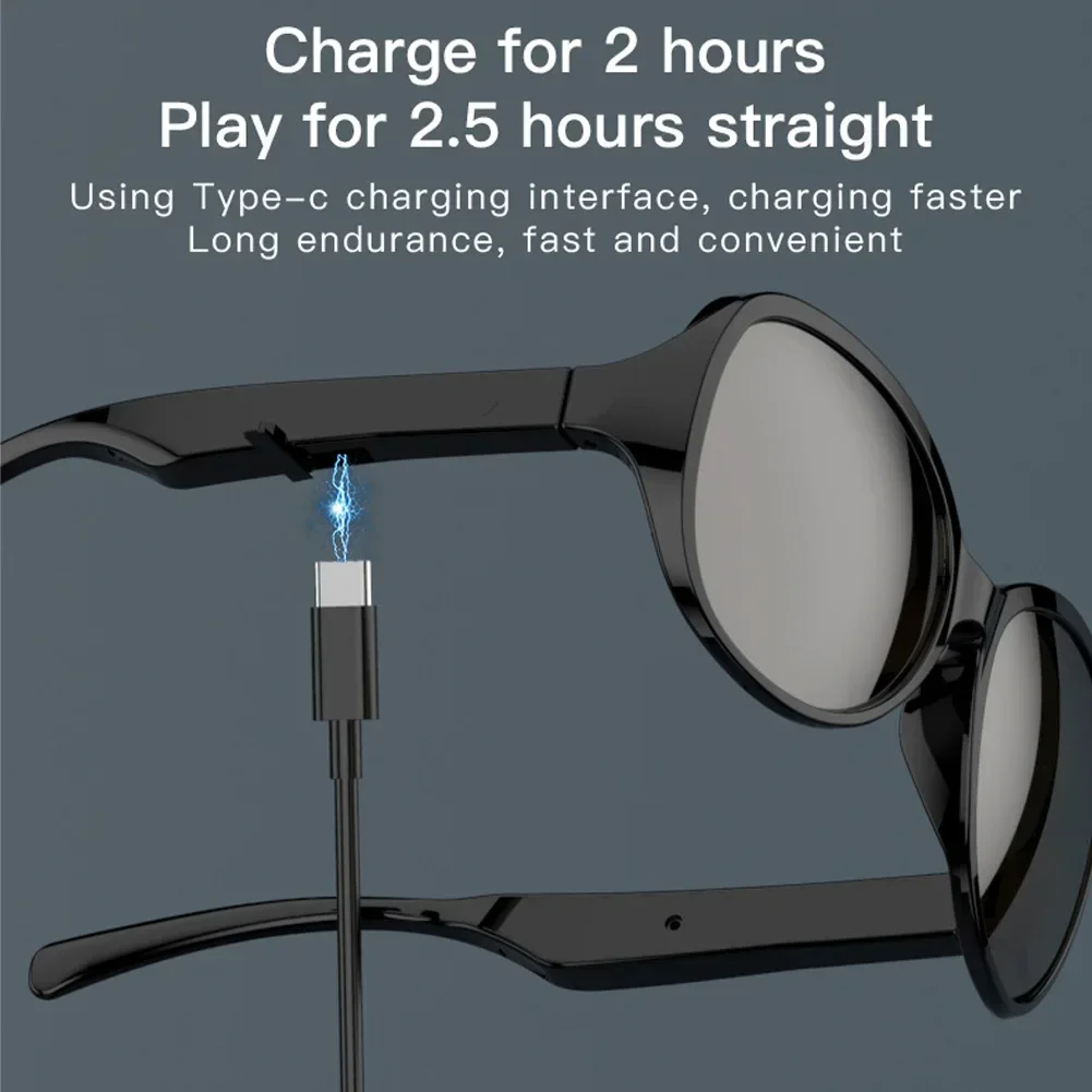 Lunettes de soleil intelligentes ecouteurs sans fil Bluetooth, appels mains libres - نظارات شمسية ذكيةو سماعات رأس لاسلكية بتقنية البلوتوث - 8