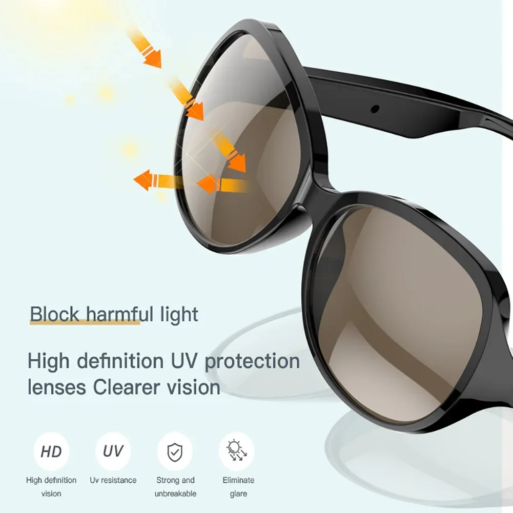 Lunettes de soleil intelligentes ecouteurs sans fil Bluetooth, appels mains libres - نظارات شمسية ذكيةو سماعات رأس لاسلكية بتقنية البلوتوث 5
