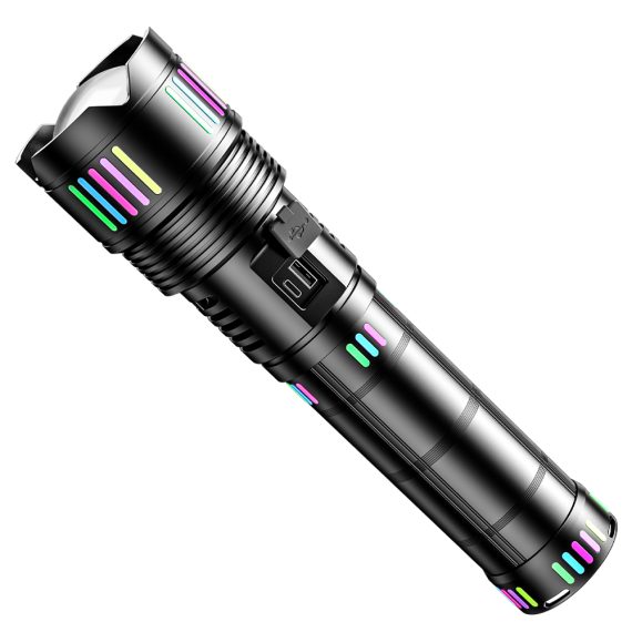 Lampe Torche tactique ultra-puissant 2000 lumens Portée 600 mètres battrie 16000mAh - مصباح يدوي تكتيكي فائق القوة 7