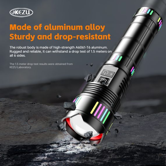 Lampe Torche tactique ultra-puissant 2000 lumens Portée 600 mètres battrie 16000mAh - مصباح يدوي تكتيكي فائق القوة - 1