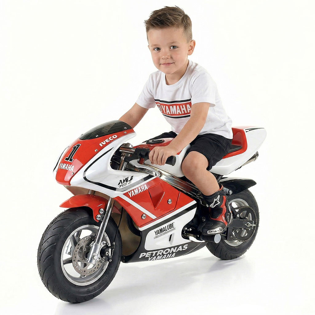 Mini Moto GP pour Enfants Moteur 49cc Démarrage à Tirette - دراجة نارية محرك بنزين 1