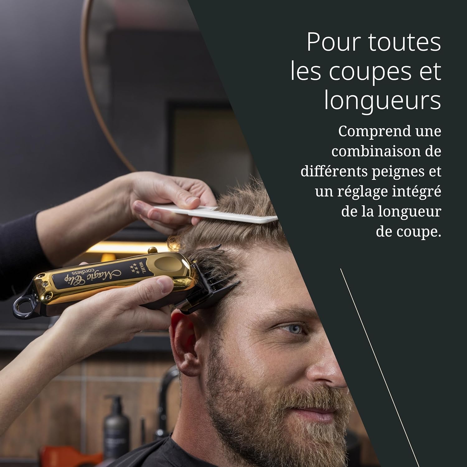 Tondeuse Wahl Magic Clip Gold Cordless Clipper - ماكينة حلاقة الشعر اللاسلكية - 5