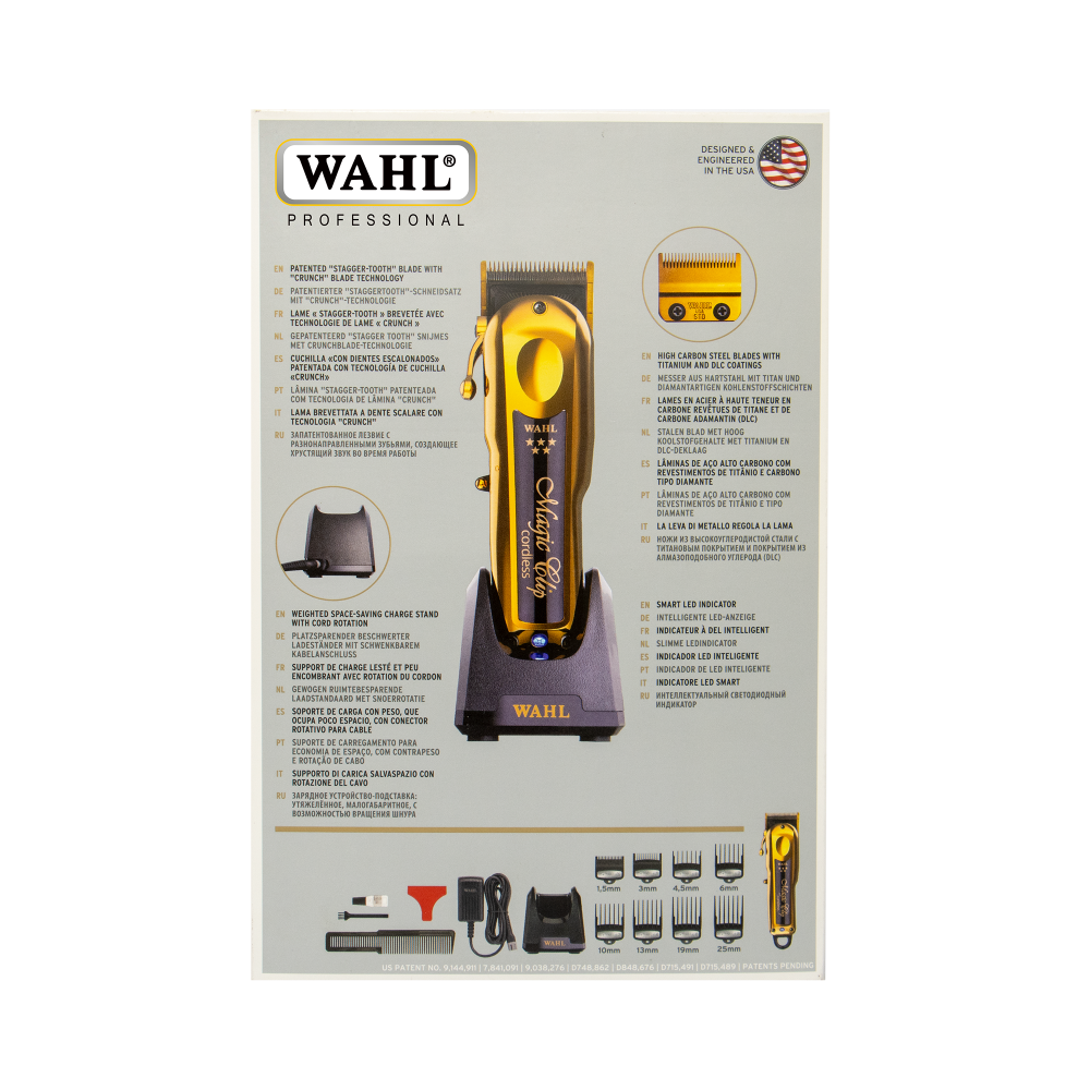 Tondeuse Wahl Magic Clip Gold Cordless Clipper - ماكينة حلاقة الشعر اللاسلكية 7