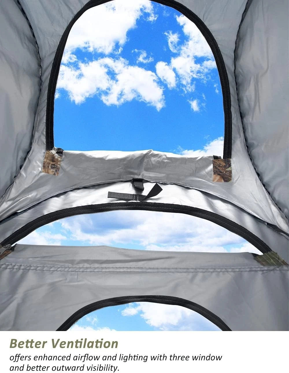 Tente de change pliable protection UPF 50+ et imperméable, 120 x 120 x 190 cm, camouflage - خيمة تغيير الملابس قابلة للطي - 10