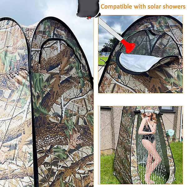 Tente de change pliable protection UPF 50+ et imperméable, 120 x 120 x 190 cm, camouflage - خيمة تغيير الملابس قابلة للطي - 17