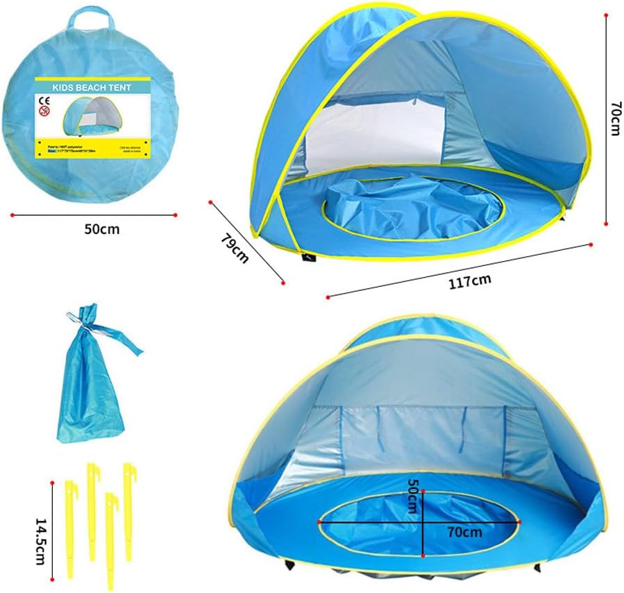tente de plage bébé avec piscine - خيمة أطفال مع مسبح صغير للعب على الشاطئ والحديقة - 11