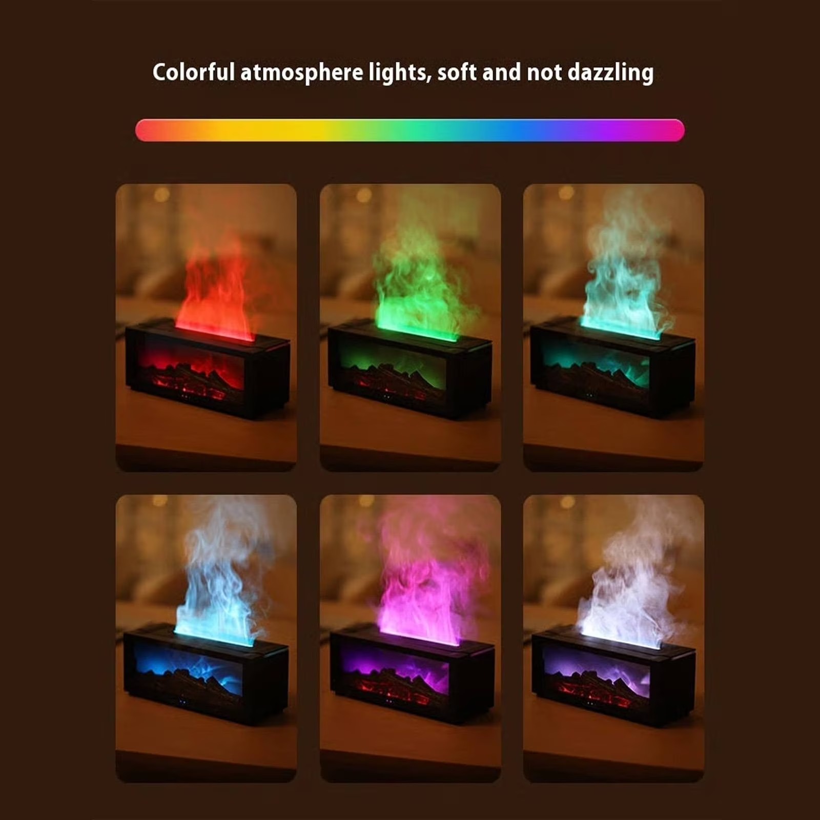 Humidificateur Effet Flamme 7 Couleurs - مرطب الهواء بتأثير اللهب الواقعي - 2