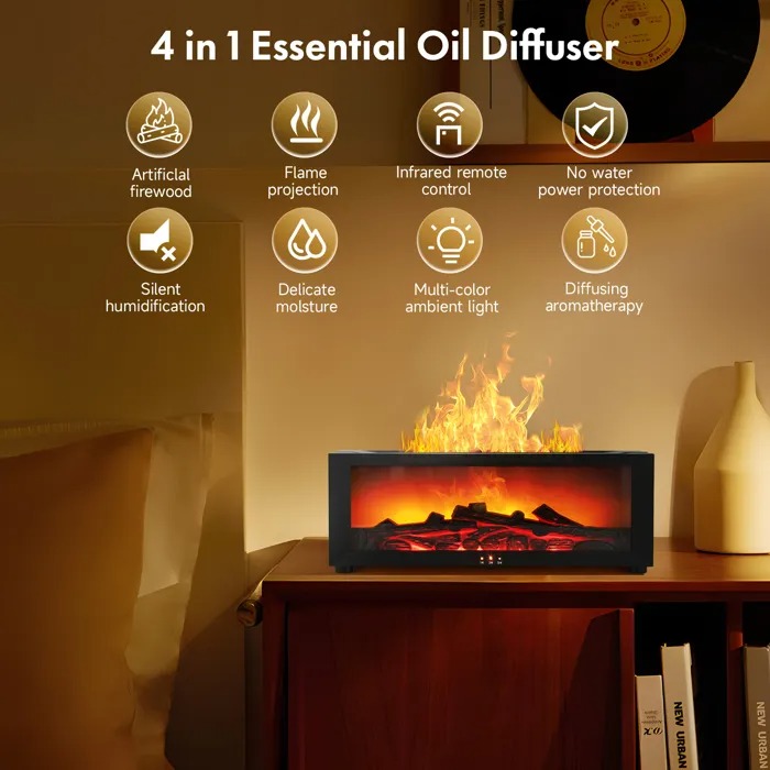 Humidificateur Effet Flamme 7 Couleurs - مرطب الهواء بتأثير اللهب الواقعي - 19