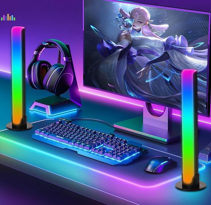 Barre LED RGB 2PCS synchronisée avec la musique et les sons 8 modes d'éclairage - أضواء ملونة متزامنة مع الموسيقى - 5