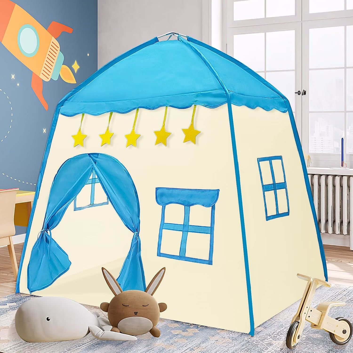 Tente de Jeu pour Enfants en Tissu Oxford Flower Castle - خيمة لعب الأطفال القماشية الواسعة  - 11