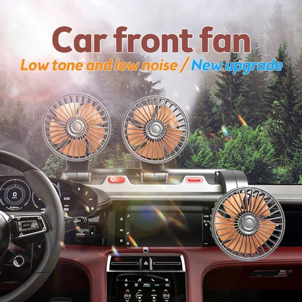 Ventilateur de Voiture USB Haute Vitesse 360° Réglable 3 Têtes 12/ 24 V - مروحة سيارة قابلة للتعديل بزاوية 360 درجة بثلاثة رؤوس - 8