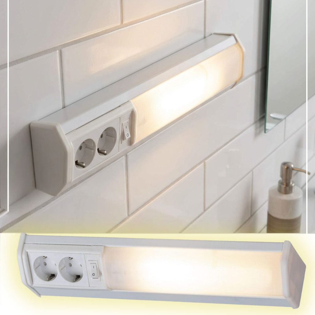 Applique murale linéaire 10W 50cm avec 2 prises - مصباح جداري خطي مزود بمقبسين 1