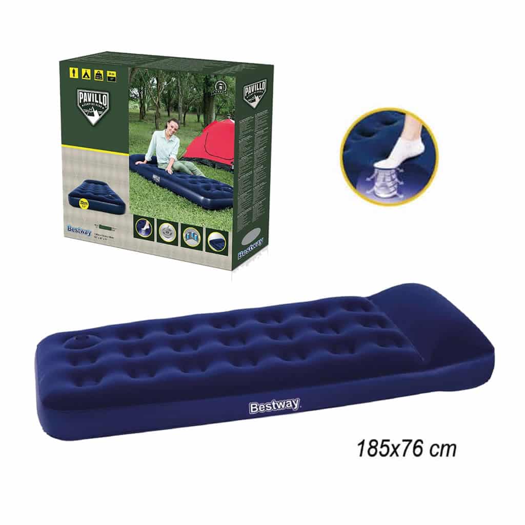 Matelas Gonflable avec Pompe à Pied Intégrée (185x76cm) - مرتبة النوم الهوائية المتطورة مع مضخة قدم مدمجة 1