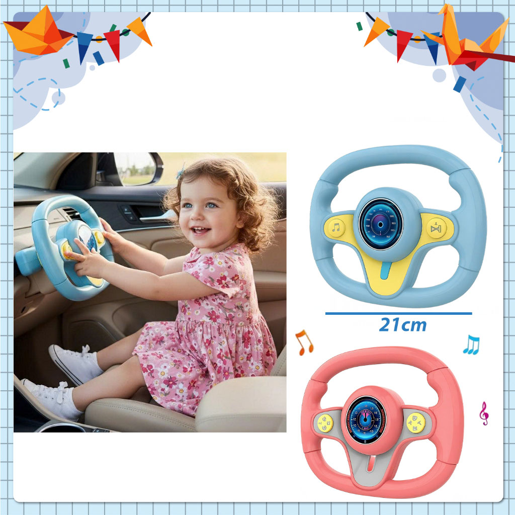 Jouet Volant Interactif pour Enfants KX3702 - لعبة مقود القيادة التفاعلية للأطفال (تعليمية وممتعة) - 3
