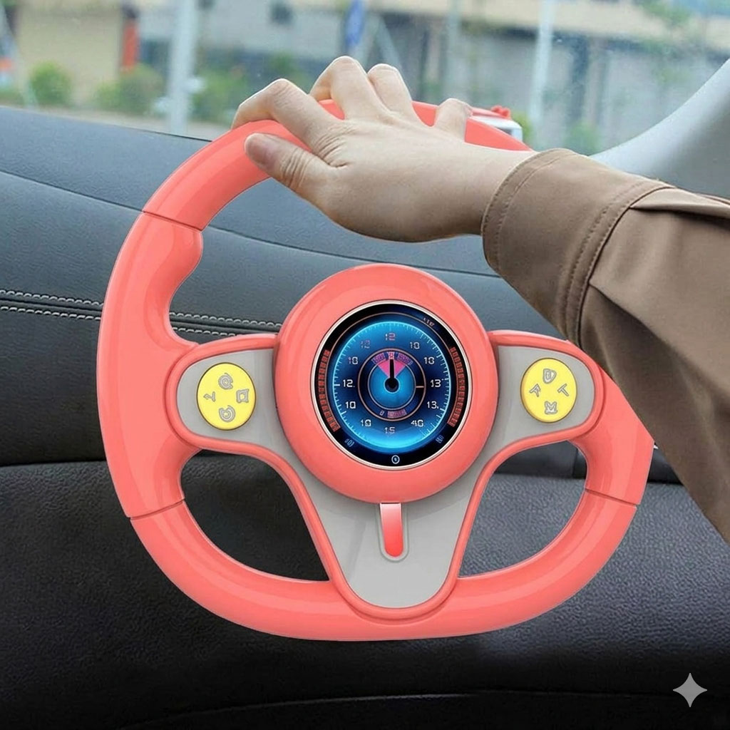 Jouet Volant Interactif pour Enfants KX3702 - لعبة مقود القيادة التفاعلية للأطفال (تعليمية وممتعة) - 5