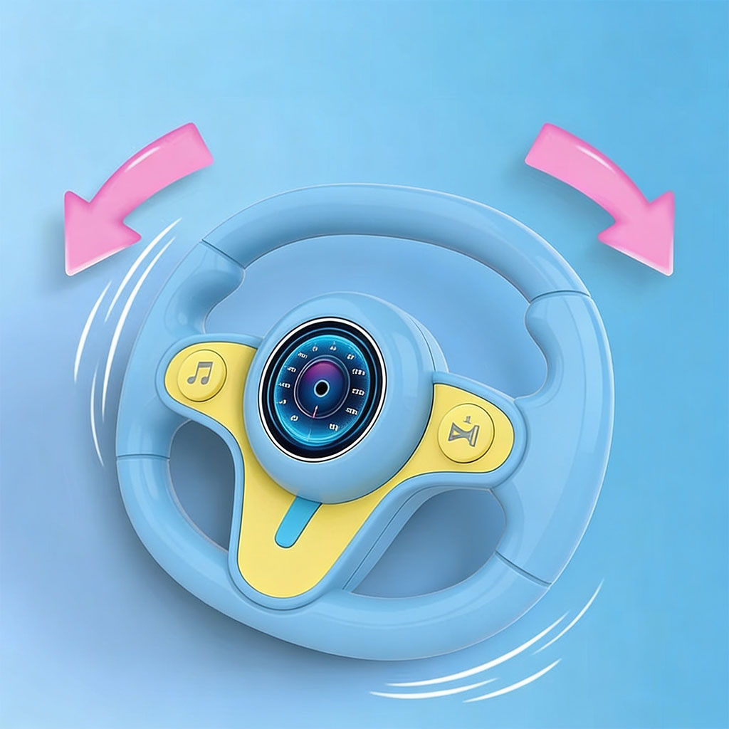 Jouet Volant Interactif pour Enfants KX3702 - لعبة مقود القيادة التفاعلية للأطفال (تعليمية وممتعة) 5