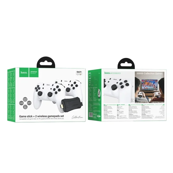 Console Rétro Hoco GA31 – 20 000 Jeux Intégrés avec 2 Manettes Sans Fil - منصة الألعاب الكلاسيكية مع يدين تحكم 9