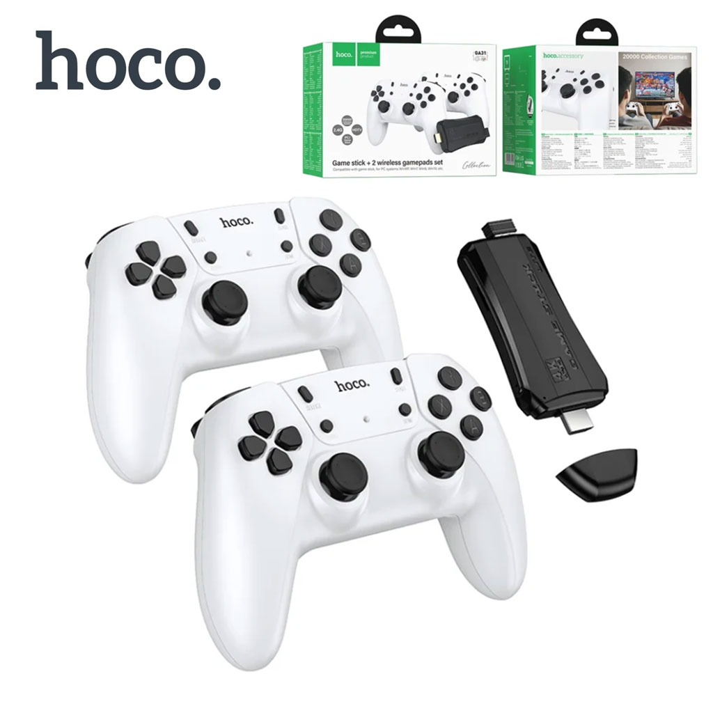 Console Rétro Hoco GA31 – 20 000 Jeux Intégrés avec 2 Manettes Sans Fil - منصة الألعاب الكلاسيكية مع يدين تحكم 2