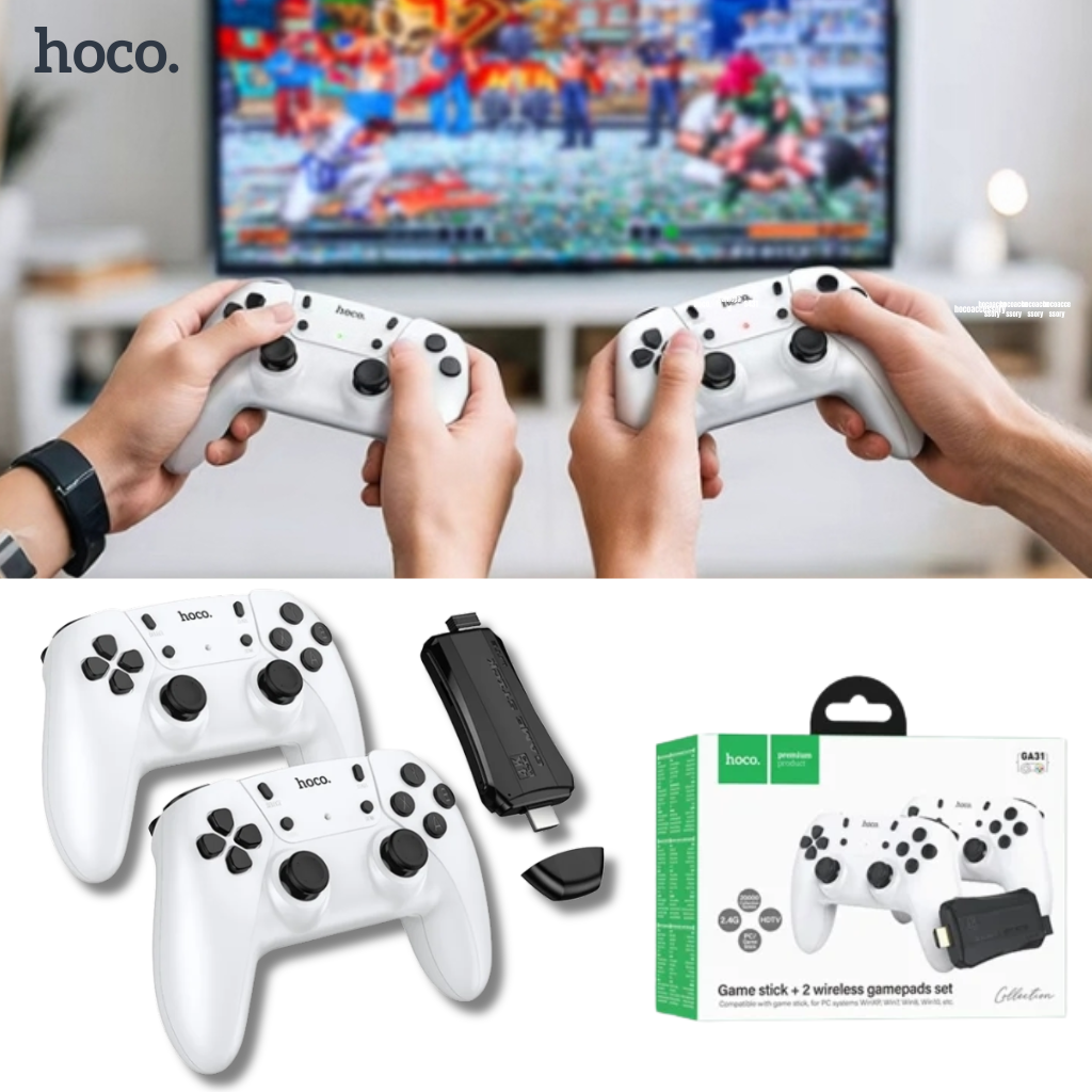 Console Rétro Hoco GA31 – 20 000 Jeux Intégrés avec 2 Manettes Sans Fil - منصة الألعاب الكلاسيكية مع يدين تحكم