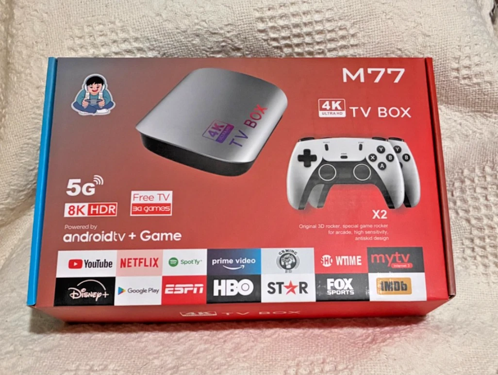 TV Box & Game Console M77 Ultra HD avec Deux Manettes et Télécommande - جهاز الترفيه والألعاب المتكامل - 9