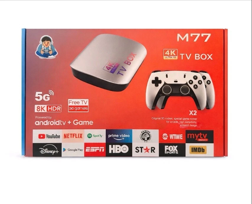 TV Box & Game Console M77 Ultra HD avec Deux Manettes et Télécommande - جهاز الترفيه والألعاب المتكامل - 10