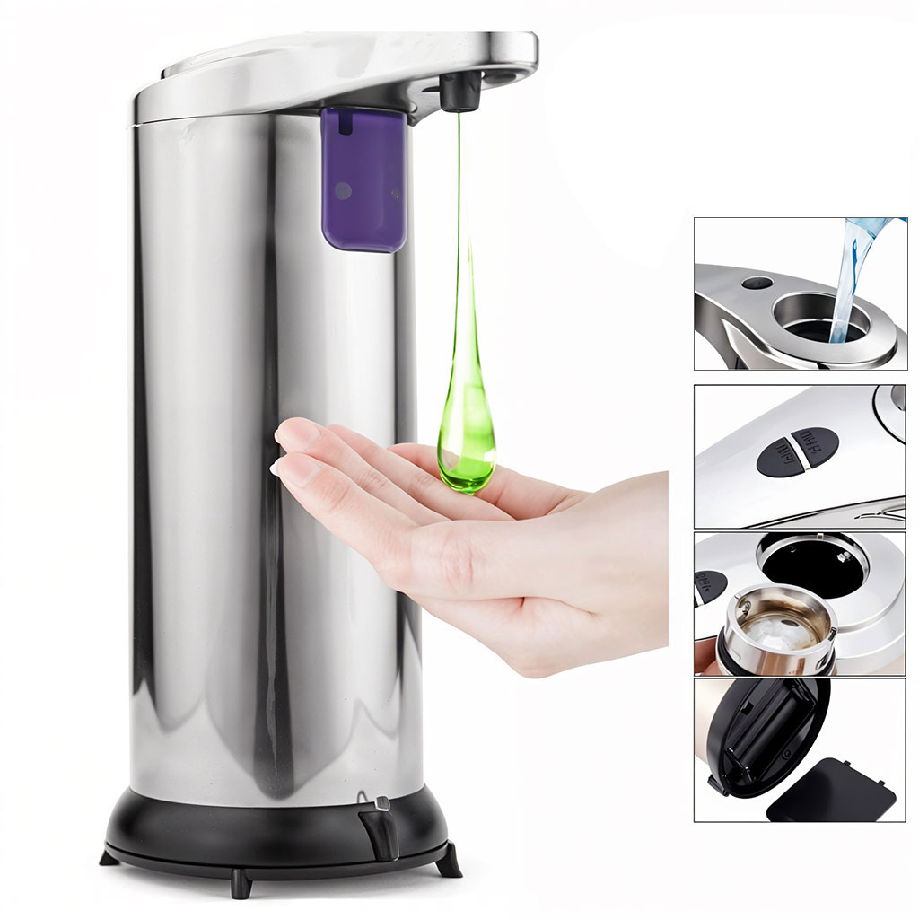 Distributeur automatique de savon liquide avec capteur infrarouge intelligent 250 ML 2