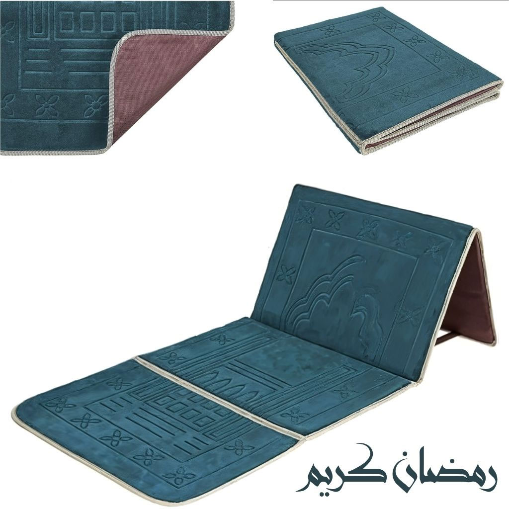 Tapis de Prière Sultan Pliable avec Dossier – سجادة صلاة سلطان قابلة للطي مع مسند ظهر 1
