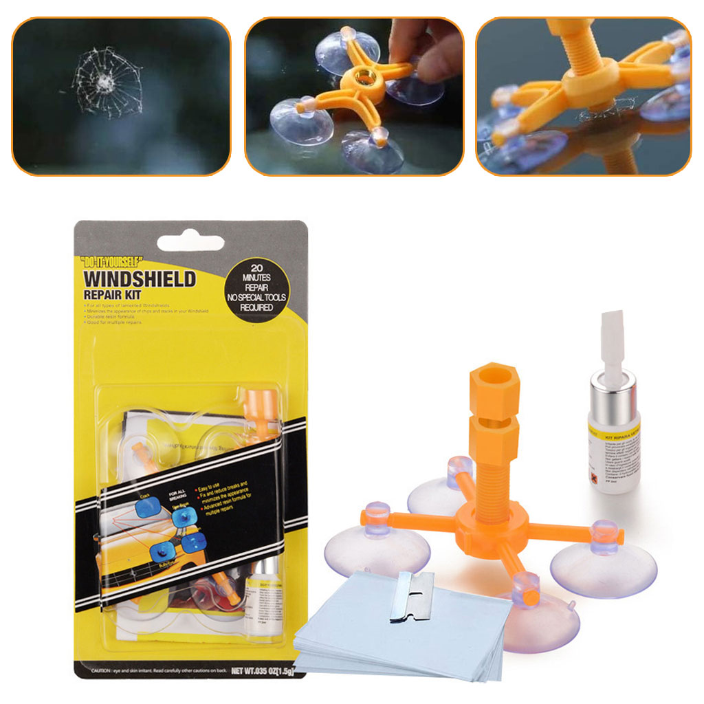 Kit de réparation de verre fissuré pare-brise de voiture - 1