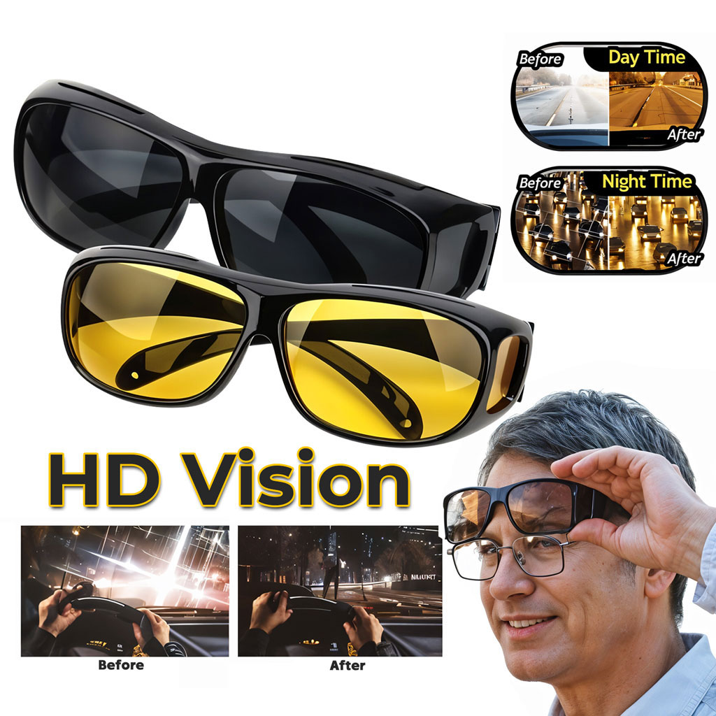 Lunettes de conduite HD Vision Du Jour et Nuit 2Pcs 1