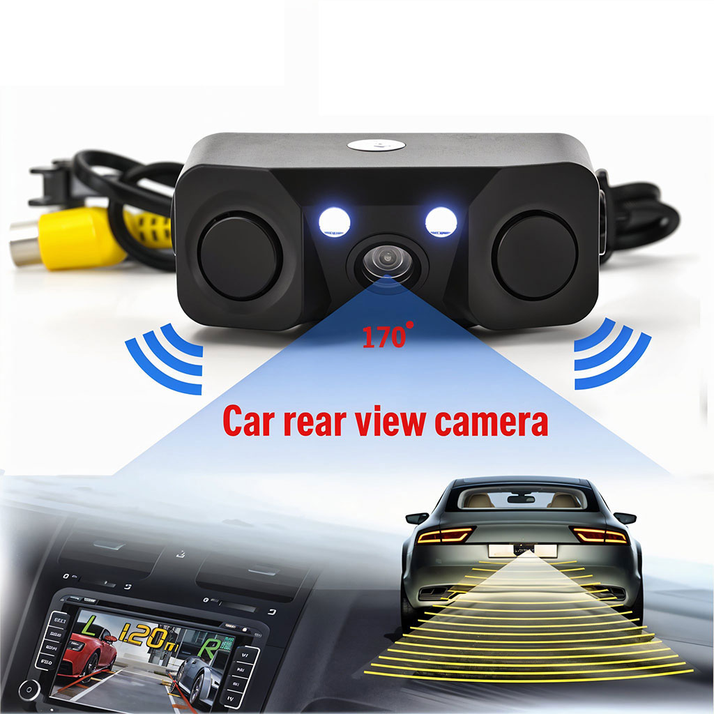 Kit de caméra de recule avec double capteur de de stationnement - كاميرة خلفية مع رادارات خلفية 1