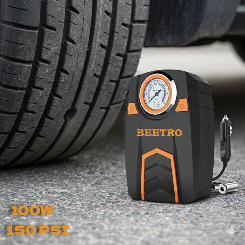 Compresseur de Voiture BEETRO BE0172 150 PSI - مضخة وضاغط الهواء للسيارات بقوة 100 واط 6