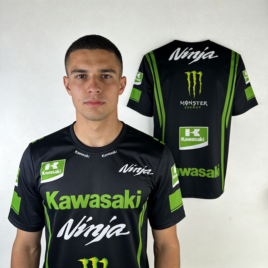 T-shirt Kawasaki Ninja Racing Team Premium Edition Monster Energy V1 - تيشرت كوازاركي نينجا الرياضي 3